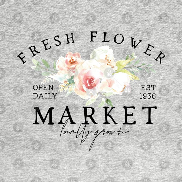 Fresh Flowers Market	Cottagecore by uncommontee